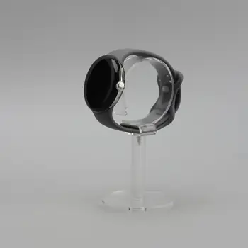 Google Pixel Watch Polished Silver Case / Charcoal Active Band (GQF4C)