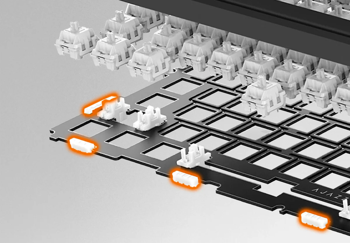 Клавіатура Ajazz AK820 MAX Flying Fish Switch Retro Colour (AK820MAX-FF-R) — фото 3