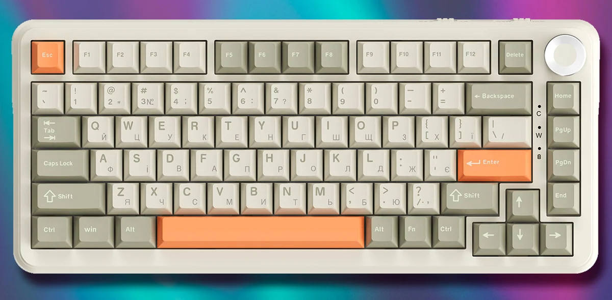 Клавіатура Ajazz AK820 MAX Flying Fish Switch Retro Colour (AK820MAX-FF-R) — фото 4