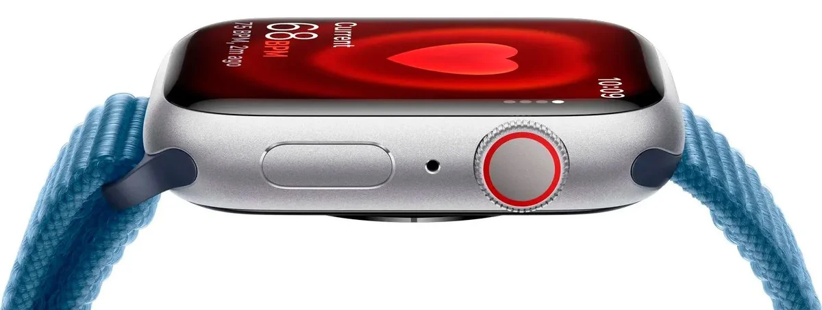 Смарт-годинник Apple Watch Series 9 GPS + Cellular 41mm Silver S. Steel Case w. Storm Blue Sport Band - S/M (MRJ23) — фото 4