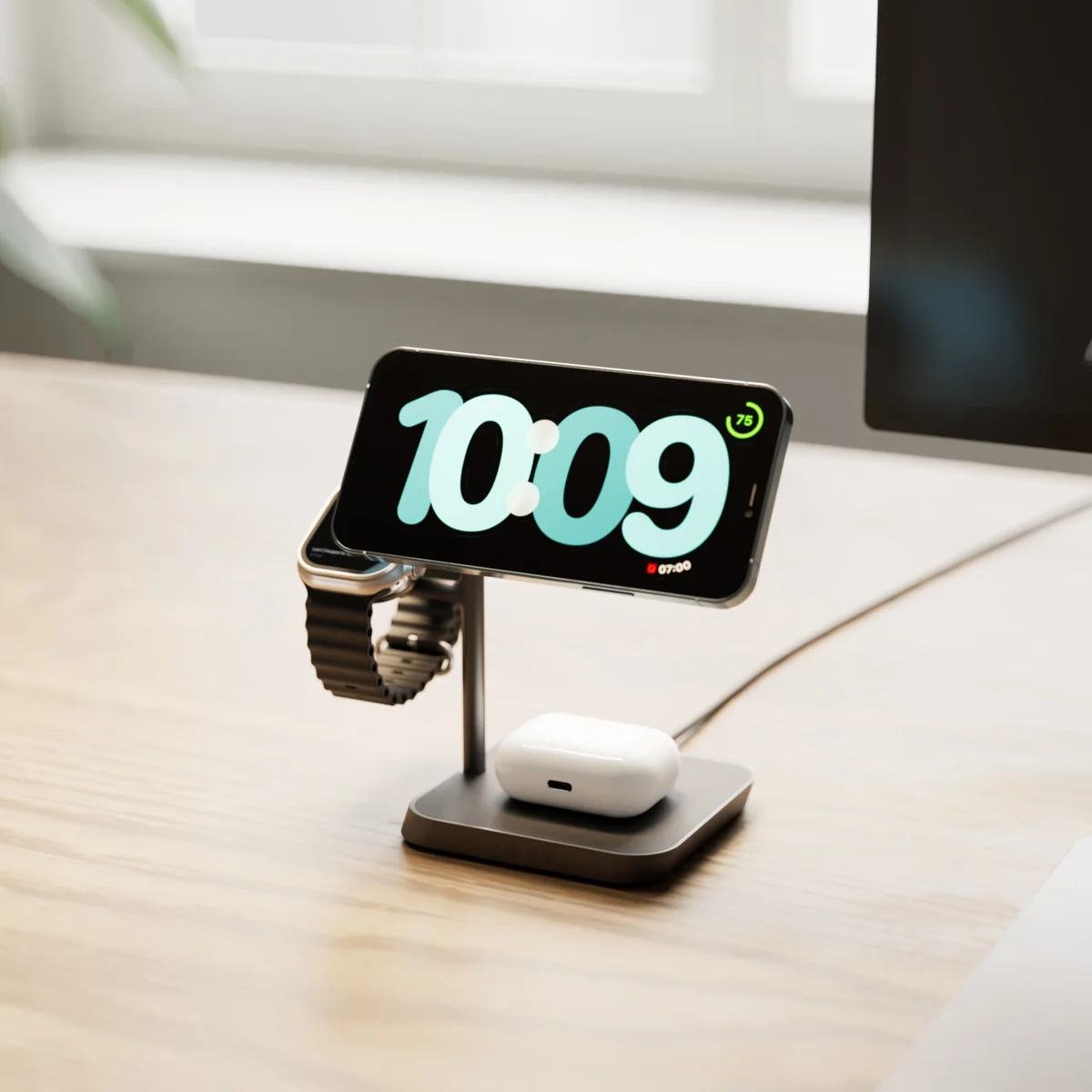 Бездротовий зарядний пристрій Zens Office Charger Pro 3 Wireless Black (ZEDC25B/00) — фото 2