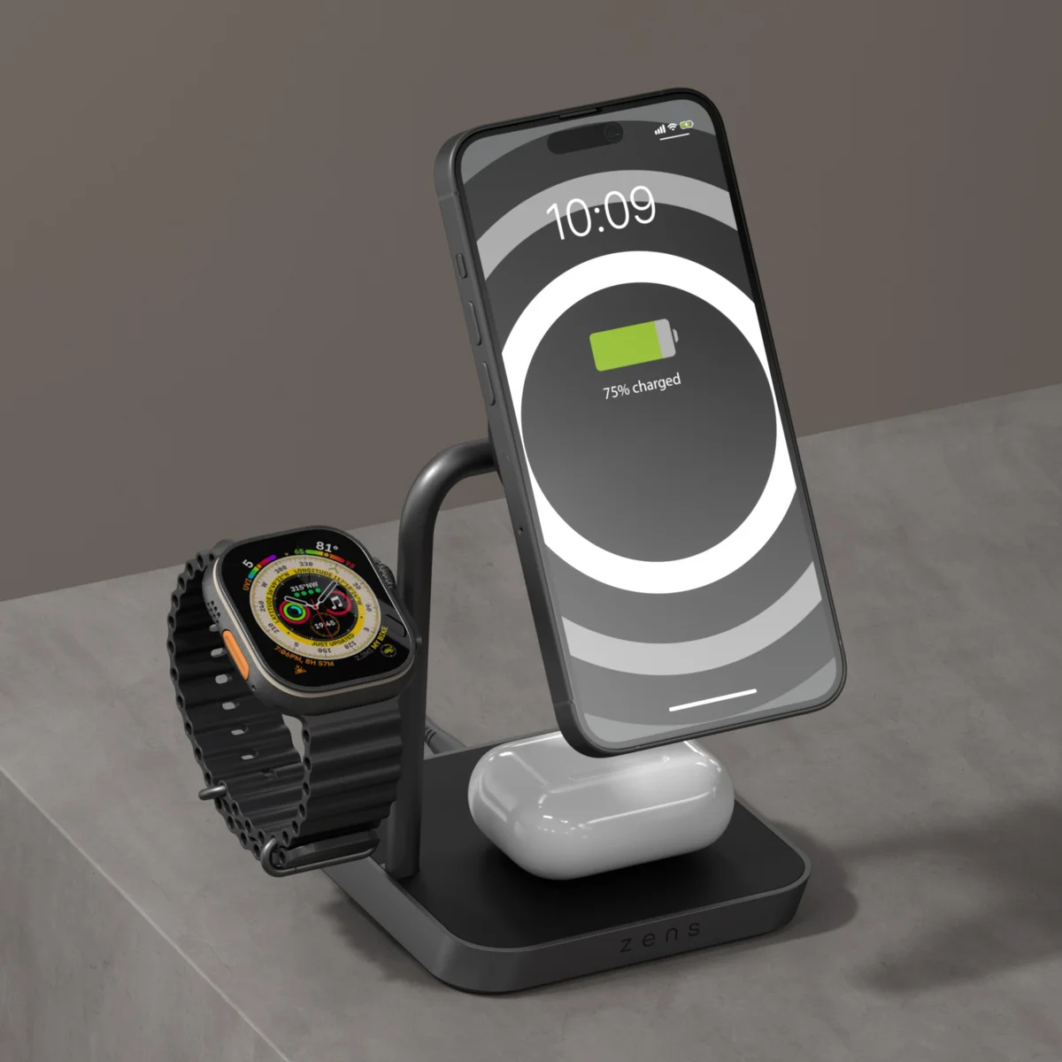 Бездротовий зарядний пристрій Zens Office Charger Pro 3 Wireless Black (ZEDC25B/00) — фото 3