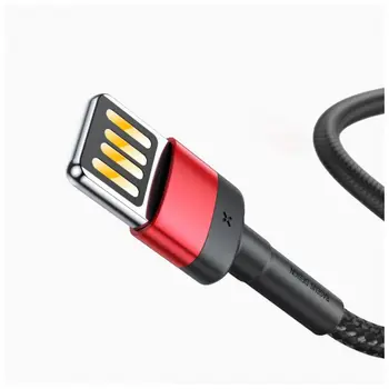 Кабель Baseus Cafule Cable special edition USB For iP 2.4A 1м Red+Black (CALKLF-G91)