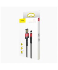 Кабель Baseus Cafule Cable Special Edition USB для iP 2.4A 1м Red+Black (CALKLF-G91)