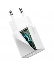 Зарядний пристрій Baseus Super Si Quick Charger 1C 20W EU White (CCSUP-B02)