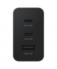 Мережевий зарядний пристрій Samsung 65W Power Adapter Trio (w/o cable) Black (EP-T6530NBEGRU)