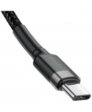 Дата кабель Baseus Cafule USB-C to USB-C 1.0m 3A 60W Black (CATKLF-GG1)
