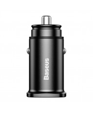 Автомобільний зарядний пристрій Baseus USB Car Charger Square Metal Quick Charger 3.0 2xUSB 30W Black (CCALL-DS01)