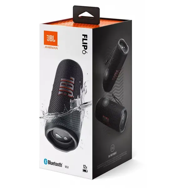 Акустична система JBL Flip 6 Black (JBLFLIP6BLK) - купити по