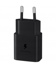 Зарядное устройство Samsung 15W Power Adapter USB-C EU Black (EP-T1510NBEGRU) #27874