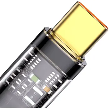 Кабель Baseus Explorer Series 100W USB Type-A to USB Type-C 2m Black (CATS000301)