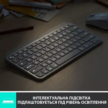 Клавіатура бездротова Logitech MX Keys Mini For Business Pale Gray (920-010609) (UA)