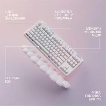 Клавіатура бездротова Logitech G715 Tactile White (920-010465) (UA)