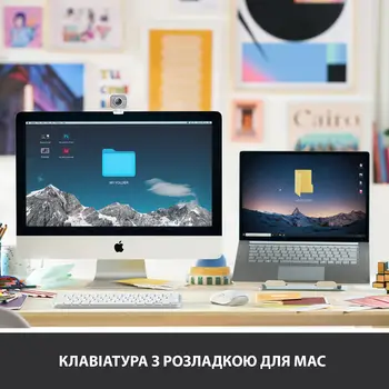 Клавіатура бездротова Logitech MX Keys Mini For Mac Minimalist Wireless Illuminated Pale Grey (920-010526) (UA)