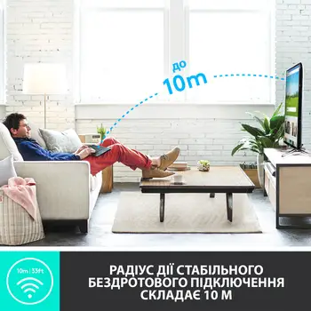 Клавіатура бездротова Logitech K400 Plus Black (920-007145) (UA)