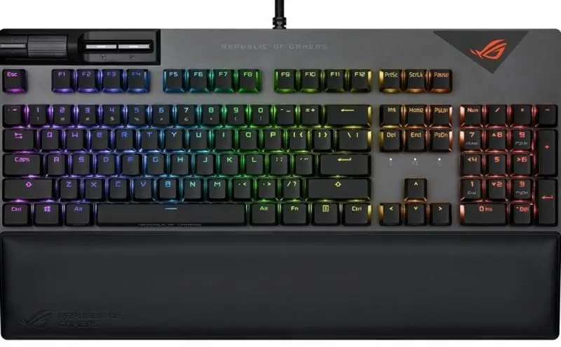 Клавiатура Asus ROG Strix Flare II LED 104key NX Red US Black/Grey (90MP02D6-BKUA01) (UA)