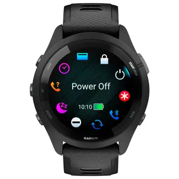 Смарт-годинник Garmin Forerunner 265 Black Bezel and Case with Black/Powder Gray Silicone Band (010-02810-50) (UA)