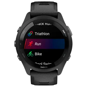 Смарт-годинник Garmin Forerunner 265 Black Bezel and Case with Black/Powder Gray Silicone Band (010-02810-50) (UA)