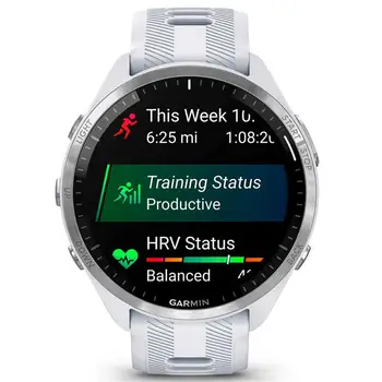 Смарт-годинник Garmin Forerunner 965 Titanium Bezel with Whitestone Case and Whitestone/Powder Gray Silicone Band (010-02809-81) (UA)