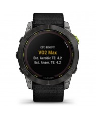 Смарт-часы Garmin Enduro 2 Sapphire Carbon Gray DLC Titanium with Black UltraFit Nylon Strap (010-02754-13) (UA)