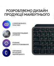 Клавiатура бездротова Logitech MX Keys S Graphite (920-011593) (UA)