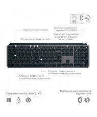 Клавiатура бездротова Logitech MX Keys S Graphite (920-011593) (UA)