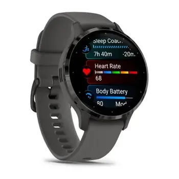 Смарт-годинник Garmin Venu 3s Silver Stainless Steel Bezel with Pebble Gray Case and Silicone Band (010-02785-50) (UA)