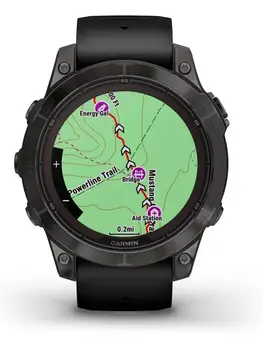 Смарт-годинник Garmin Fenix 7 Pro Sapphire Solar Carbon Gray DLC Titanium with Black Silicone (010-02777-54) (UA)