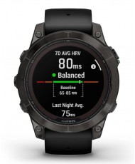 Смарт-годинник Garmin Fenix 7 Pro Sapphire Solar Carbon Gray DLC Titanium with Black Silicone (010-02777-54) (UA)