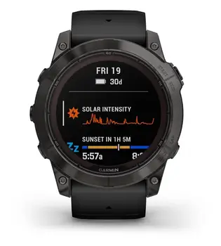 Смарт-годинник Garmin Fenix 7X Pro Sapphire Solar Carbon Gray DLC Titanium with Black Band (010-02778-54) (UA)