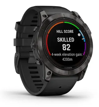 Смарт-годинник Garmin Fenix 7X Pro Sapphire Solar Carbon Gray DLC Titanium with Black Band (010-02778-54) (UA)