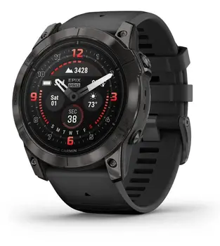 Смарт-годинник Garmin Epix Pro Gen 2 51mm Sapphire Carbon Gray DLC Titanium with Black Silicone (010-02804-53) (UA)