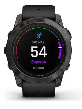 Смарт-годинник Garmin Epix Pro Gen 2 51mm Sapphire Carbon Gray DLC Titanium with Black Silicone (010-02804-53) (UA)