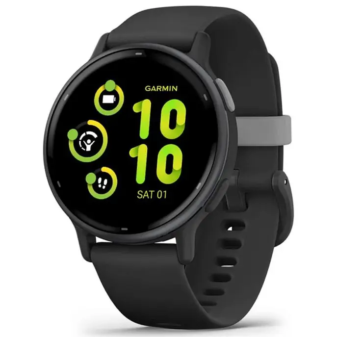Смарт-годинник Garmin Vivoactive 5 Slate Aluminum Bezel with Black Case and Silicone Band (010-02862-50) (UA)