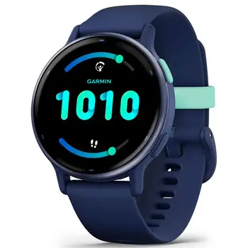 Смарт-годинник Garmin Vivoactive 5 Metallic Navy Aluminum Bezel with Navy Case and Silicone Band (010-02862-52) (UA)