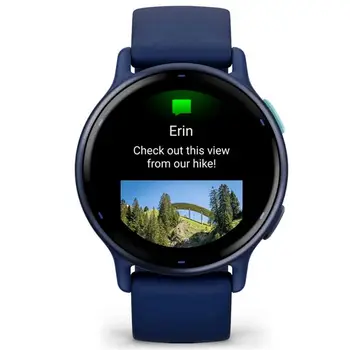 Смарт-годинник Garmin Vivoactive 5 Metallic Navy Aluminum Bezel with Navy Case and Silicone Band (010-02862-52) (UA)