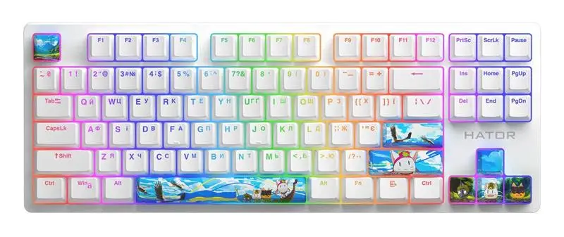 Клавіатура HATOR Rockfall 2 Mecha TKL Authentic Edition (HTK-532) fighting cats (UA)