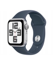Смарт-годинник Apple Watch SE 2 GPS 44mm Silver Aluminium Case with Storm Blue Sport Band M/L (MREE3)