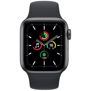 Смарт-годинник Apple Watch SE GPS 44mm Space Gray Aluminum Case with Midnight Sport Band (MKQ63)