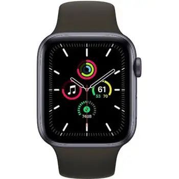 Смарт-годинник Apple Watch SE GPS + Cellular 44mm Space Gray Aluminum Case with Black Sport B. (MYER2)