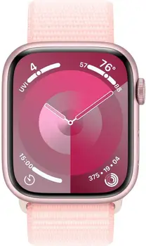 Смарт-годинник Apple Watch Series 9 GPS 41mm Pink Aluminum Case w. Light Pink S. Loop (MR953)