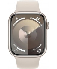 Смарт-годинник Apple Watch Series 9 GPS 45mm Starlight Aluminum Case w. Starlight Sport Band - S/M (MR963)