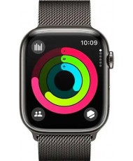 Смарт-годинник Apple Watch Series 9 GPS + Cellular 45mm Graphite S. Steel Case w. Graphite Milanese Loop (MRMX3)