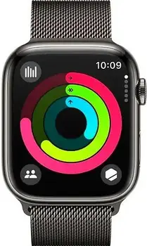 Смарт-годинник Apple Watch Series 9 GPS + Cellular 45mm Graphite S. Steel Case w. Graphite Milanese Loop (MRMX3)