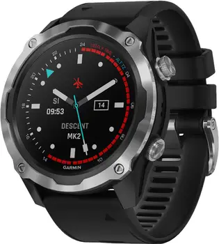 Смарт-годинник Garmin Descent Mk2 Stainless Steel with Black Band (010-02132-00/10)