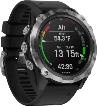 Смарт-годинник Garmin Descent Mk2 Stainless Steel with Black Band (010-02132-00/10)