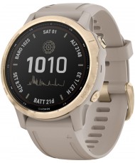 Смарт-годинник Garmin Fenix 6S Pro Solar Edition Light Gold with Light Sand Band (010-02409-11/10)