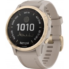 Смарт-часы Garmin Fenix 6S Pro Solar Edition Light Gold with Light Sand Band (010-02409-11/10)