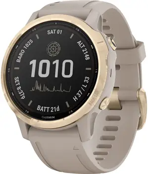 Смарт-годинник Garmin Fenix 6S Pro Solar Edition Light Gold with Light Sand Band (010-02409-11/10)