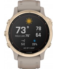 Смарт-часы Garmin Fenix 6S Pro Solar Edition Light Gold with Light Sand Band (010-02409-11/10)